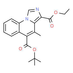 ChemSpider 2D Image | 3-Ethyl 5-(2-methyl-2-propanyl) 4-methylimidazo[1,5-a]quinoline-3,5-dicarboxylate | C20H22N2O4