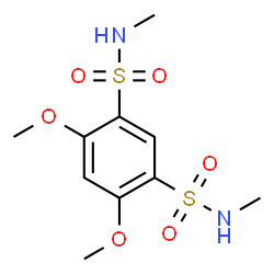 ChemSpider 2D Image | 4,6-Dimethoxy-N,N'-dimethyl-1,3-benzenedisulfonamide | C10H16N2O6S2