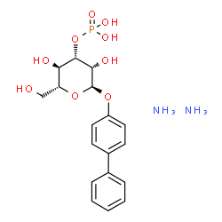 ChemSpider 2D Image | 4-Biphenylyl 3-O-phosphono-alpha-D-mannopyranoside diammoniate | C18H27N2O9P
