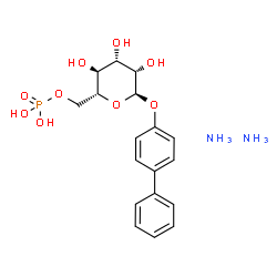 ChemSpider 2D Image | 4-Biphenylyl 6-O-phosphono-alpha-D-mannopyranoside diammoniate | C18H27N2O9P