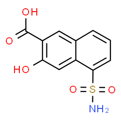 ChemSpider 2D Image | 3-Hydroxy-5-sulfamoyl-2-naphthoic acid | C11H9NO5S