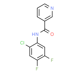 ChemSpider 2D Image | N-(2-Chloro-4,5-difluorophenyl)nicotinamide | C12H7ClF2N2O