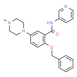 ChemSpider 2D Image | 2-(Benzyloxy)-5-(4-methyl-1-piperazinyl)-N-(3-pyridinyl)benzamide | C24H26N4O2