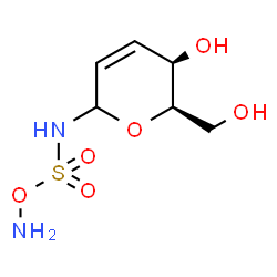 ChemSpider 2D Image | N-[(Aminooxy)sulfonyl]-2,3-dideoxy-D-threo-hex-2-enopyranosylamine | C6H12N2O6S