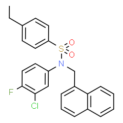 ChemSpider 2D Image | N-(3-Chloro-4-fluorophenyl)-4-ethyl-N-(1-naphthylmethyl)benzenesulfonamide | C25H21ClFNO2S