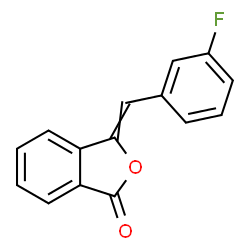 ChemSpider 2D Image | 3-(3-Fluorobenzylidene)-2-benzofuran-1(3H)-one | C15H9FO2