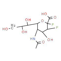 ChemSpider 2D Image | (2r,3r,4r,5r,6r)-5-(Acetylamino)-2,3-Difluoro-4-Hydroxy-6-[(1r,2r)-1,2,3-Trihydroxypropyl]tetrahydro-2h-Pyran-2-Carboxylic Acid | C11H17F2NO8