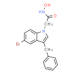 ChemSpider 2D Image | 2-(3-Benzyl-5-bromo-1H-indol-1-yl)-N-hydroxyacetamide | C17H15BrN2O2