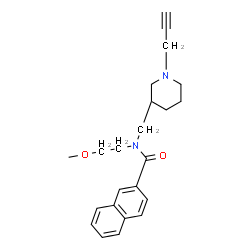ChemSpider 2D Image | N-(2-Methoxyethyl)-N-{[(3S)-1-(2-propyn-1-yl)-3-piperidinyl]methyl}-2-naphthamide | C23H28N2O2