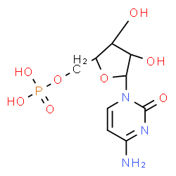 ChemSpider 2D Image | 4-Amino-1-(5-O-phosphono-beta-D-xylofuranosyl)-2(1H)-pyrimidinone | C9H14N3O8P