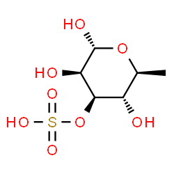 ChemSpider 2D Image | 6-Deoxy-3-O-sulfo-alpha-L-mannopyranose | C6H12O8S