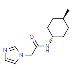 ChemSpider 2D Image | 2-(1H-Imidazol-1-yl)-N-(trans-4-methylcyclohexyl)acetamide | C12H19N3O