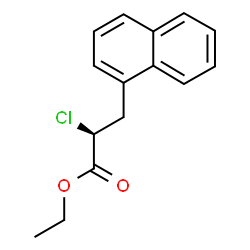 ChemSpider 2D Image | Ethyl (2S)-2-chloro-3-(1-naphthyl)propanoate | C15H15ClO2