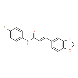 ChemSpider 2D Image | (2E)-3-(1,3-Benzodioxol-5-yl)-N-(4-fluorophenyl)acrylamide | C16H12FNO3