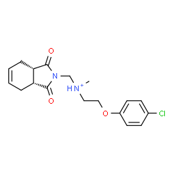 ChemSpider 2D Image | 2-(4-Chlorophenoxy)-N-{[(3aR,7aS)-1,3-dioxo-1,3,3a,4,7,7a-hexahydro-2H-isoindol-2-yl]methyl}-N-methylethanaminium | C18H22ClN2O3