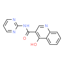 ChemSpider 2D Image | 4-Hydroxy-N-(2-pyrimidinyl)-3-quinolinecarboxamide | C14H10N4O2