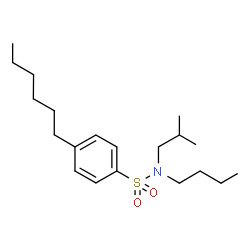 ChemSpider 2D Image | N-Butyl-4-hexyl-N-isobutylbenzenesulfonamide | C20H35NO2S