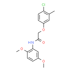 ChemSpider 2D Image | 2-(4-Chloro-3-methylphenoxy)-N-(2,5-dimethoxyphenyl)acetamide | C17H18ClNO4