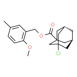 ChemSpider 2D Image | 2-Methoxy-5-methylbenzyl (5R,7S)-3-chloro-1-adamantanecarboxylate | C20H25ClO3