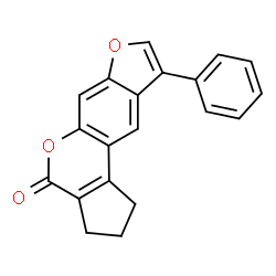 ChemSpider 2D Image | 9-Phenyl-2,3-dihydrocyclopenta[c]furo[3,2-g]chromen-4(1H)-one | C20H14O3