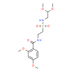 ChemSpider 2D Image | N-{2-[(2,2-Dimethoxyethyl)sulfamoyl]ethyl}-2,4-dimethoxybenzamide | C15H24N2O7S