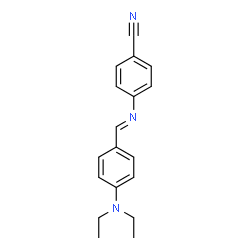 ChemSpider 2D Image | 4-{(E)-[4-(Diethylamino)benzylidene]amino}benzonitrile | C18H19N3