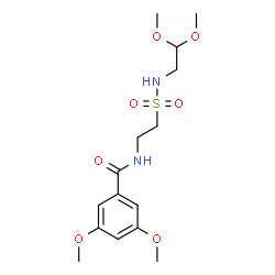 ChemSpider 2D Image | N-{2-[(2,2-Dimethoxyethyl)sulfamoyl]ethyl}-3,5-dimethoxybenzamide | C15H24N2O7S