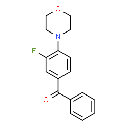 ChemSpider 2D Image | (3-Fluoro-4-morpholin-4-yl-phenyl)-phenyl-methanone | C17H16FNO2