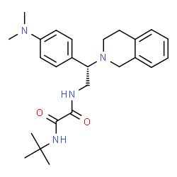 ChemSpider 2D Image | N-{(2S)-2-(3,4-Dihydro-2(1H)-isoquinolinyl)-2-[4-(dimethylamino)phenyl]ethyl}-N'-(2-methyl-2-propanyl)ethanediamide | C25H34N4O2