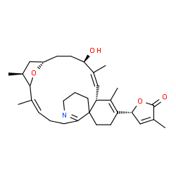 ChemSpider 2D Image | (5R)-5-[(2E,16R,17E,19R,22S,24S)-19-Hydroxy-2,15,18,24-tetramethyl-25-oxa-7-azatetracyclo[20.2.1.0~6,11~.0~11,16~]pentacosa-2,6,14,17-tetraen-14-yl]-3-methyl-2(5H)-furanone | C32H45NO4
