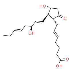 ChemSpider 2D Image | (5E,11alpha,13E,15S,17E)-11,15-Dihydroxy-9-oxoprosta-5,13,17-trien-1-oic acid | C20H30O5