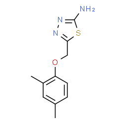 ChemSpider 2D Image | 5-((2,4-dimethylphenoxy)methyl)-1,3,4-thiadiazol-2-amine | C11H13N3OS