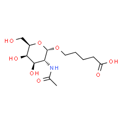 ChemSpider 2D Image | 5-[(2-Acetamido-2-deoxy-alpha-D-galactopyranosyl)oxy]pentanoic acid | C13H23NO8