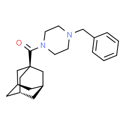 ChemSpider 2D Image | (3s,5s,7s)-Adamantan-1-yl(4-benzyl-1-piperazinyl)methanone | C22H30N2O