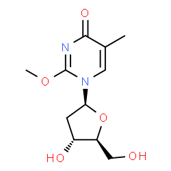 ChemSpider 2D Image | 1-(2-Deoxy-beta-L-erythro-pentofuranosyl)-2-methoxy-5-methyl-4(1H)-pyrimidinone | C11H16N2O5