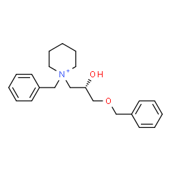 ChemSpider 2D Image | 1-Benzyl-1-[(2S)-3-(benzyloxy)-2-hydroxypropyl]piperidinium | C22H30NO2