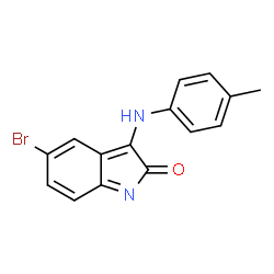 ChemSpider 2D Image | 5-Bromo-3-[(4-methylphenyl)amino]-2H-indol-2-one | C15H11BrN2O