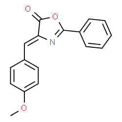 ChemSpider 2D Image | (Z)-4-(4-Methoxybenzylidene)-2-phenyloxazol-5(4H)-one | C17H13NO3