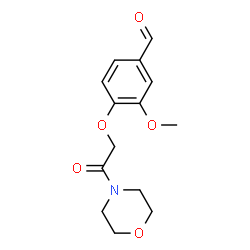 ChemSpider 2D Image | 3-Methoxy-4-(2-morpholino-2-oxoethoxy)benzaldehyde | C14H17NO5