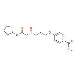 ChemSpider 2D Image | Methyl 4-(3-{[2-(cyclopentyloxy)-2-oxoethyl]sulfinyl}propoxy)benzoate | C18H24O6S