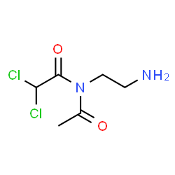 ChemSpider 2D Image | N-Acetyl-N-(2-aminoethyl)-2,2-dichloroacetamide | C6H10Cl2N2O2