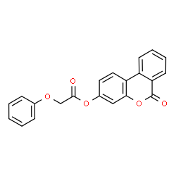 ChemSpider 2D Image | 6-Oxo-6H-benzo[c]chromen-3-yl phenoxyacetate | C21H14O5