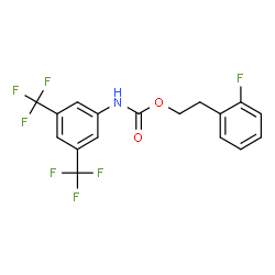 ChemSpider 2D Image | 2-(2-Fluorophenyl)ethyl [3,5-bis(trifluoromethyl)phenyl]carbamate | C17H12F7NO2