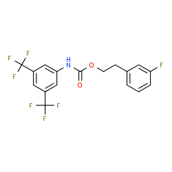 ChemSpider 2D Image | 2-(3-Fluorophenyl)ethyl [3,5-bis(trifluoromethyl)phenyl]carbamate | C17H12F7NO2