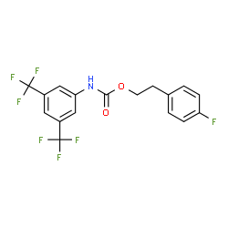ChemSpider 2D Image | 2-(4-Fluorophenyl)ethyl [3,5-bis(trifluoromethyl)phenyl]carbamate | C17H12F7NO2