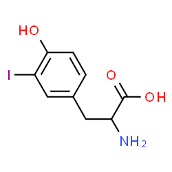 ChemSpider 2D Image | 3-Iodotyrosine | C9H10INO3