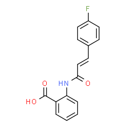 ChemSpider 2D Image | 2-{[(2E)-3-(4-Fluorophenyl)-2-propenoyl]amino}benzoic acid | C16H12FNO3