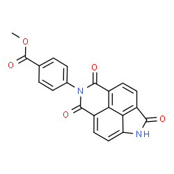 ChemSpider 2D Image | Methyl 4-(2,5,7-trioxo-1,2,5,7-tetrahydro-6H-indolo[5,4,3-def]isoquinolin-6-yl)benzoate | C21H12N2O5