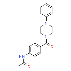 ChemSpider 2D Image | N-{4-[(4-Phenyl-1-piperazinyl)carbonyl]phenyl}acetamide | C19H21N3O2