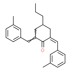ChemSpider 2D Image | (2Z,6E)-2,6-Bis(3-methylbenzylidene)-4-propylcyclohexanone | C25H28O